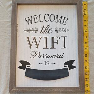 Rustic Brown and Black WiFi Password Sign